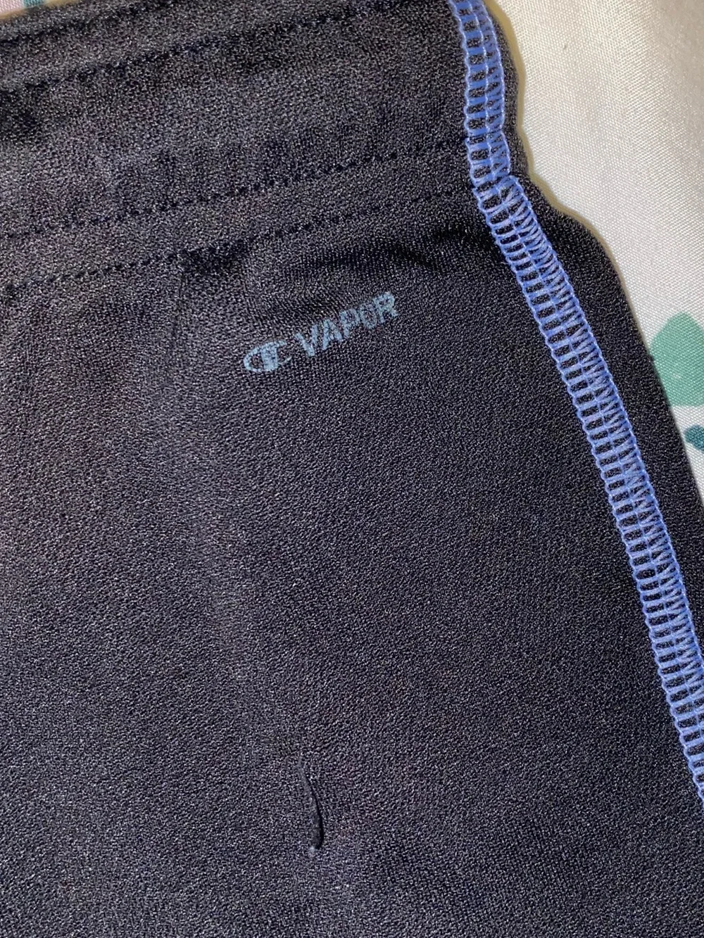 [FWP] Champion black athletic shorts with light purple / blue detailing